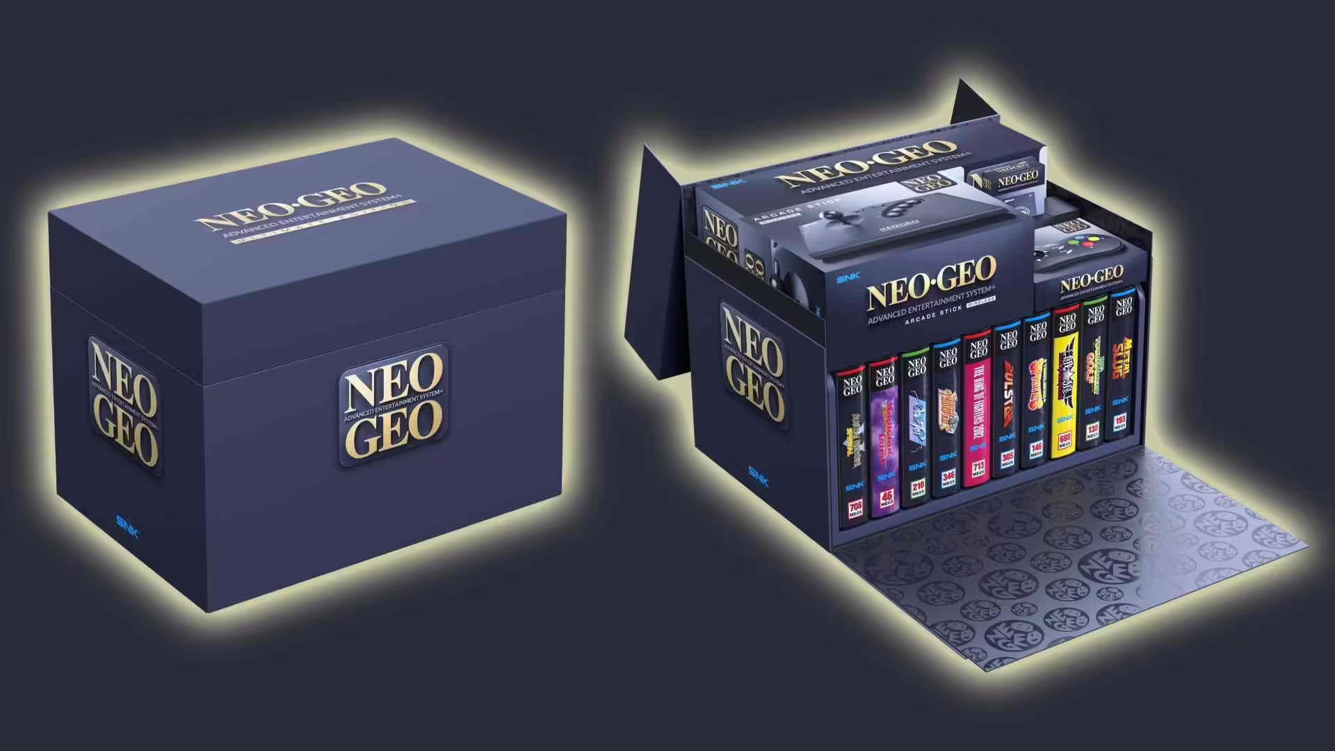 La nuova console NEOGEO AES+ in primo piano