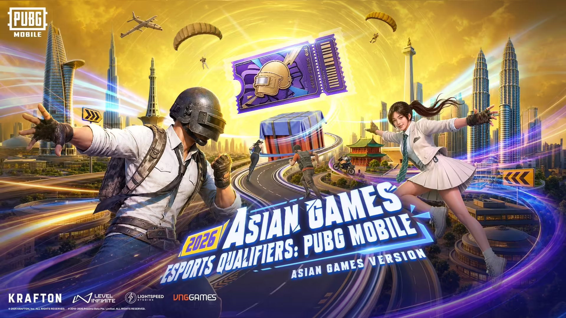 Il team della Thailandia celebra la medaglia d'oro ai pubg mobile asian games 2026