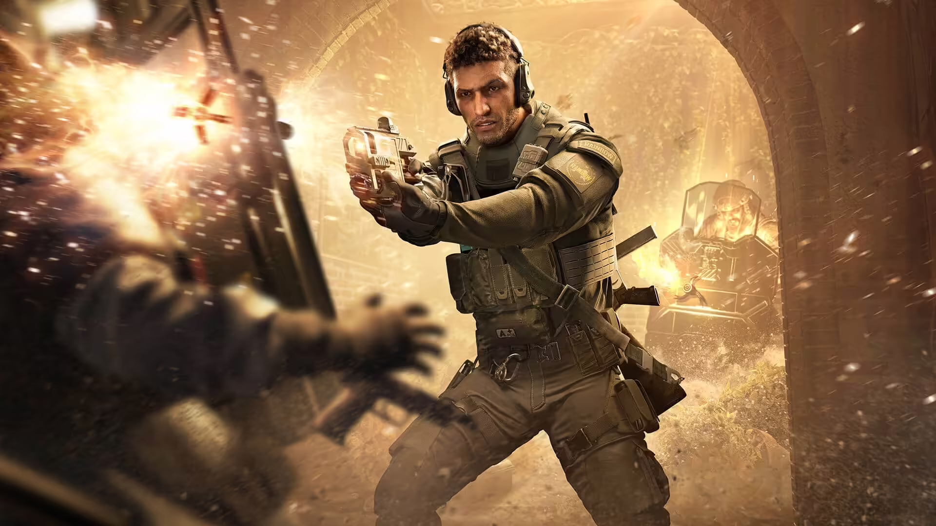L'operatore Noor di Rainbow Six Siege impugna il suo lanciatore Horus Lance