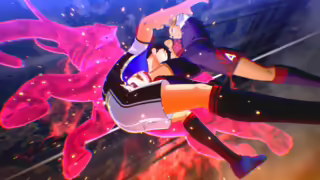 Un calciatore esegue un super tiro acrobatico in Captain Tsubasa 2: World Challengers