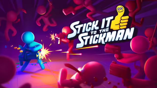 Un combattimento caotico tra omini stilizzati in Stick it to the Stickman