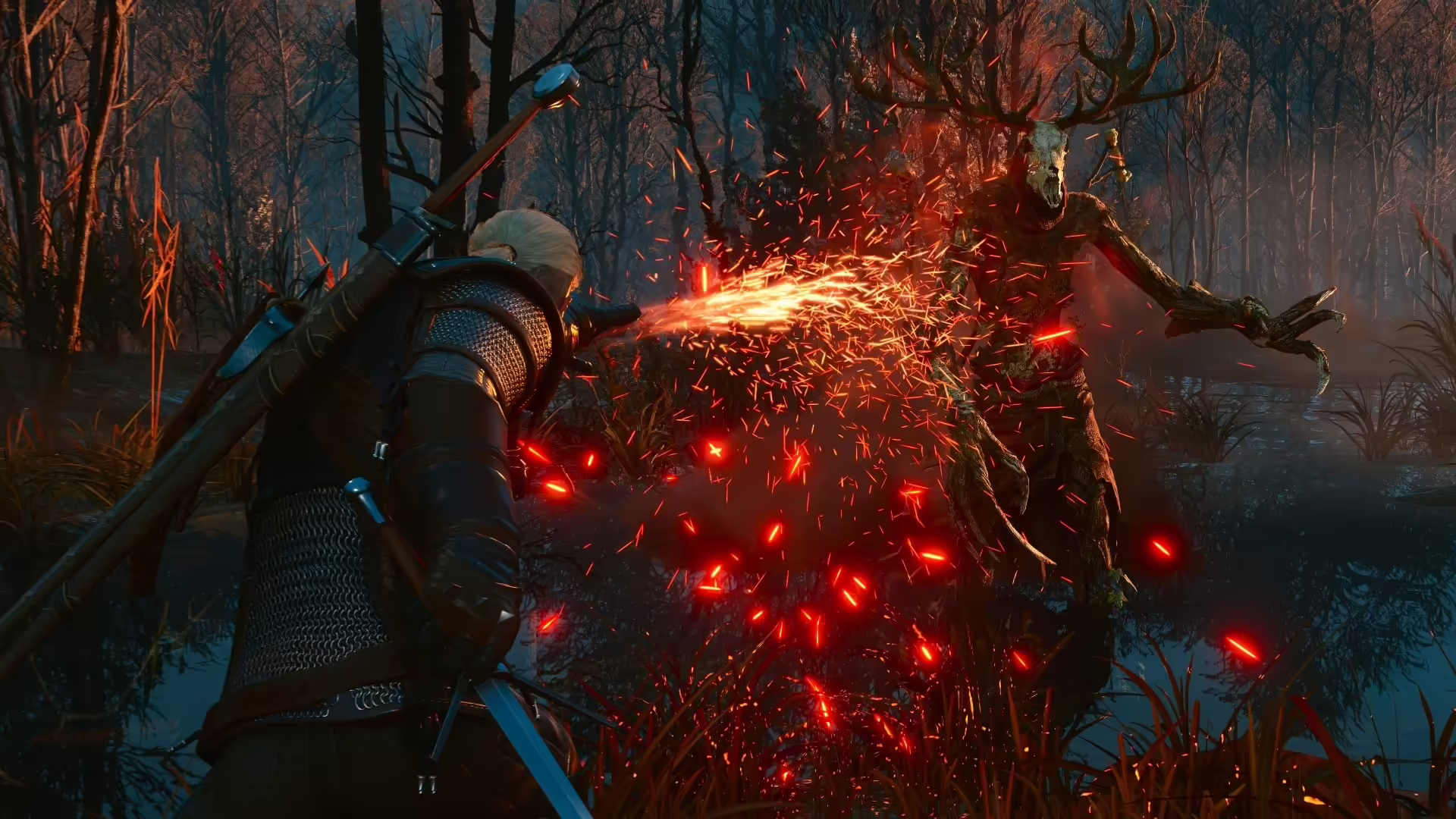 Copertina dell'EP The Witcher 3: Wild Hunt - Songs of the Past, con Geralt di Rivia