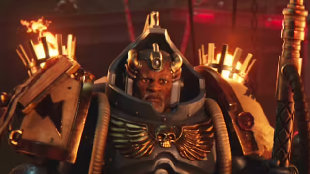 Unità degli Space Marine Blood Ravens e Dark Angels in una battaglia di Dawn of War IV