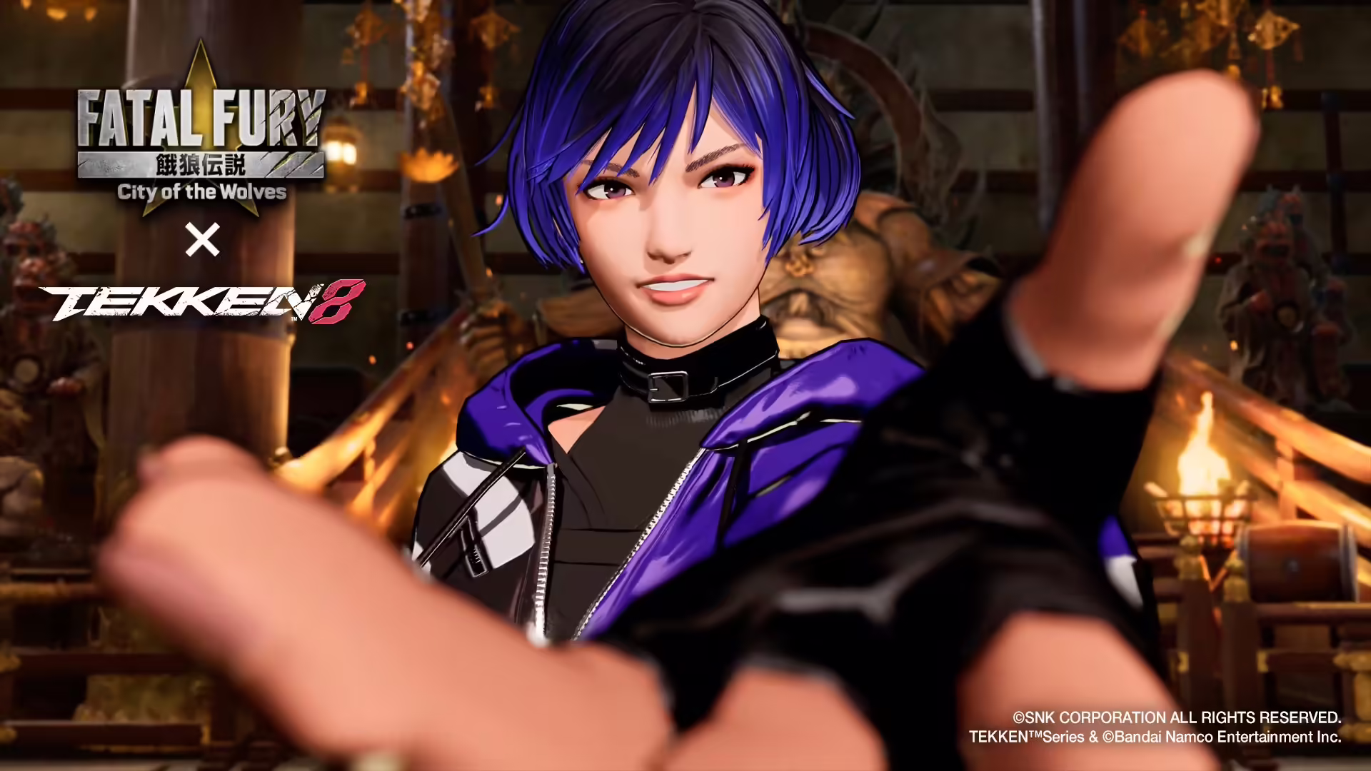 Reina di Tekken 8 pronta al combattimento in Fatal Fury City of the Wolves